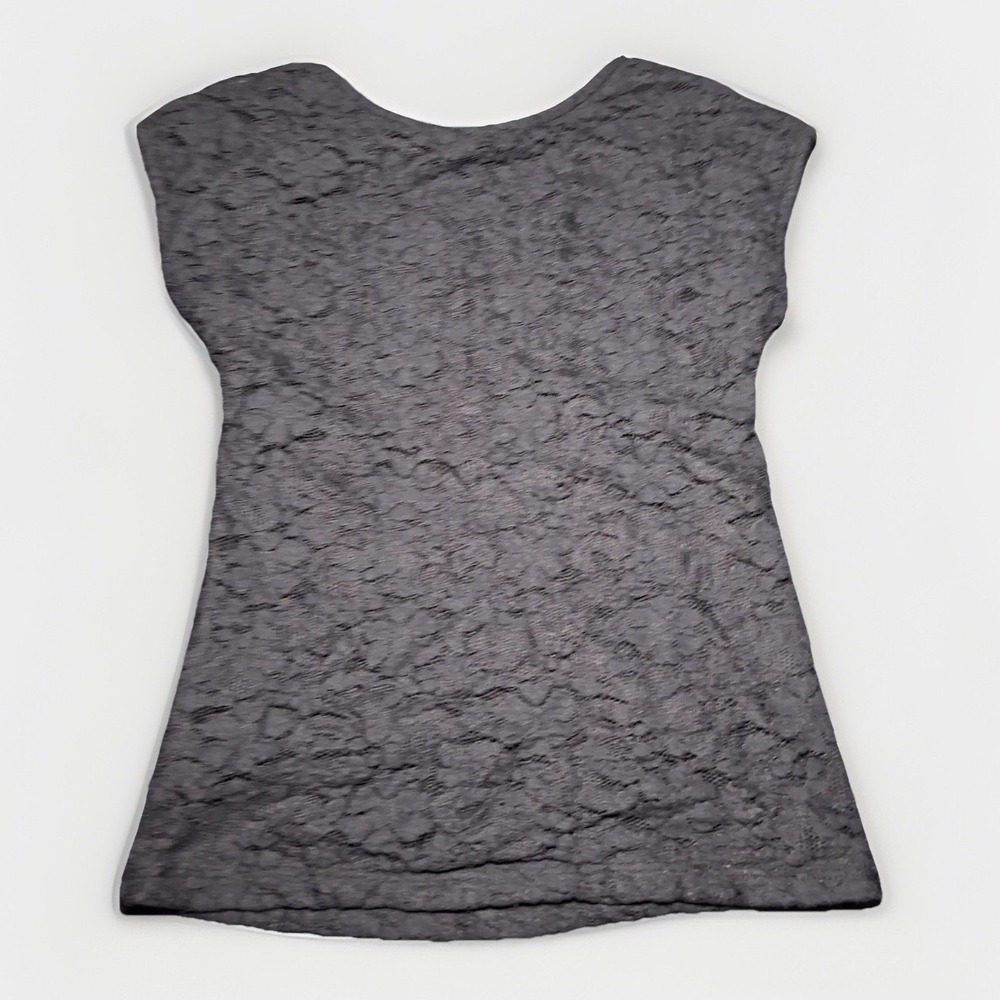 Blenca Young Contemporary Black Floral Lace Open Back Blouse Juniors Casual S